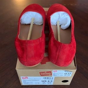 Fitflop Siren Suede Espadrilles in Red